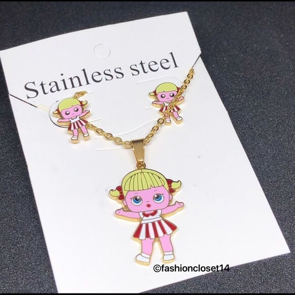 SURPRISE LOL DOLL NECKLACE stainless steal NEW - Picture 2 of 4
